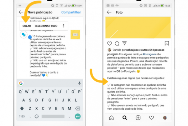 pular linha instagram 1 em Como pular linha no instagram (2023) pular linha instagram 1 no Hello Mídia