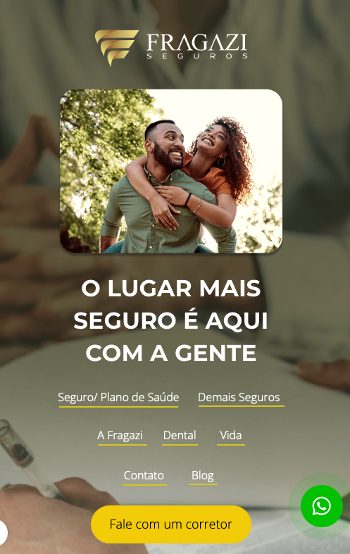 svg+xml;charset=utf em Landing Page para Corretora de Seguros: Fragazi Mobile Fragazi Seguros